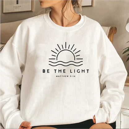Be the Light“ Sweatshirt in Übergröße für Frauen