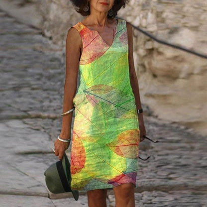 Designerkleid mit wunderschönen Farben und Mustern