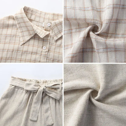 Merche Streetwear Set im Checkered Style mit Kordelzug