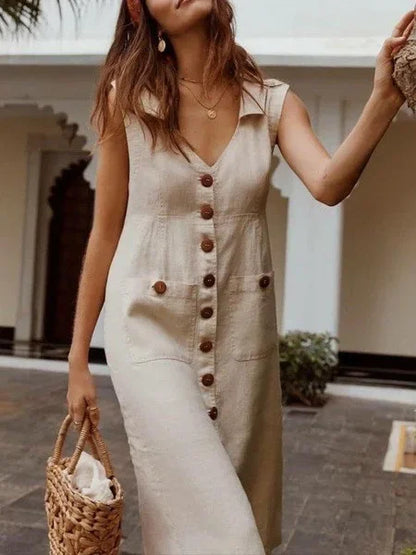 Oversize Sommerkleid aus Baumwoll-Leinen