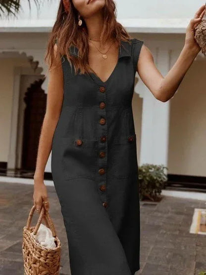 Oversize Sommerkleid aus Baumwoll-Leinen