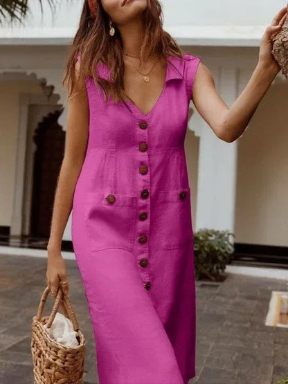 Oversize Sommerkleid aus Baumwoll-Leinen