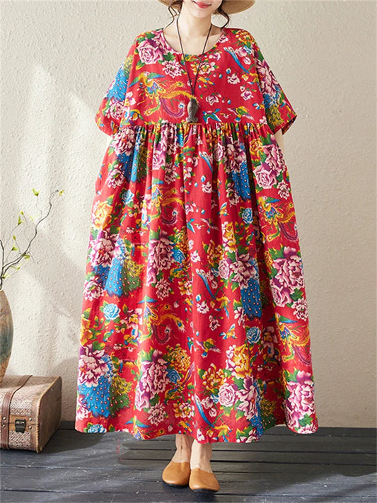 Kurzarm-Vintage-Kleider