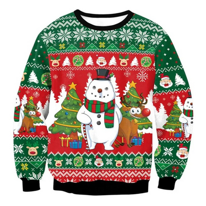 WW | Weihnachtspullover Lustiges Design, Unisex, Langarm Sweatshirt