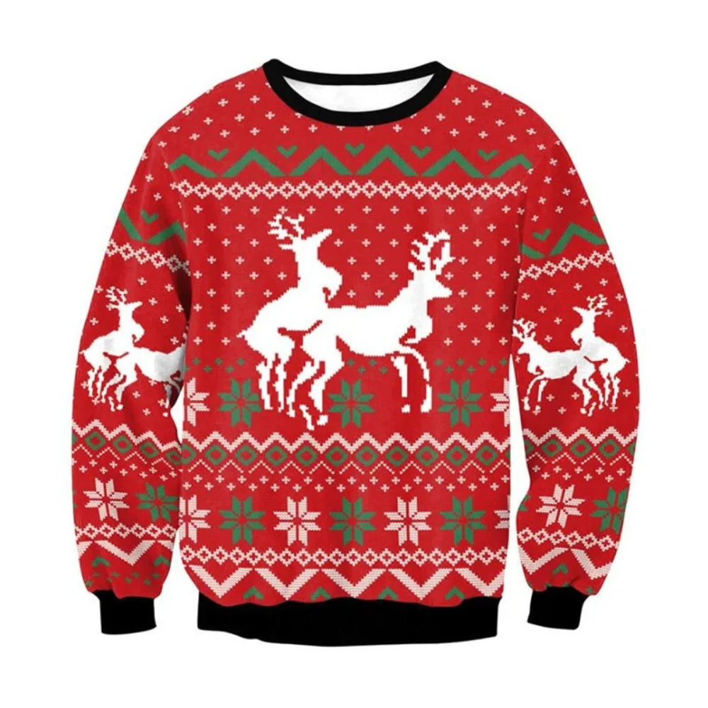 WW | Weihnachtspullover Lustiges Design, Unisex, Langarm Sweatshirt