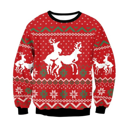 WW | Weihnachtspullover Lustiges Design, Unisex, Langarm Sweatshirt