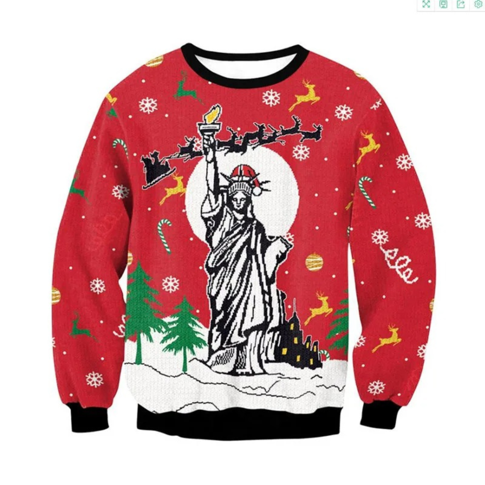 WW | Weihnachtspullover Lustiges Design, Unisex, Langarm Sweatshirt