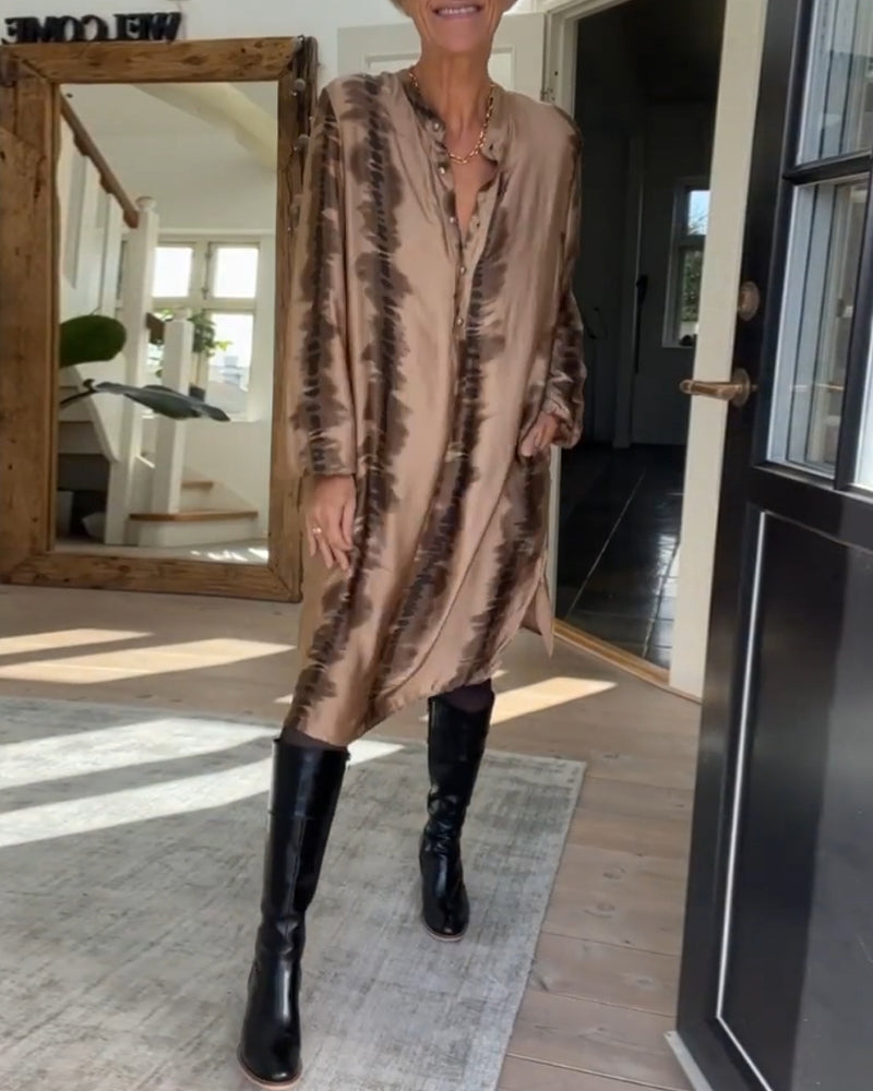 Merche Kleid mit langen Ärmeln und Druck