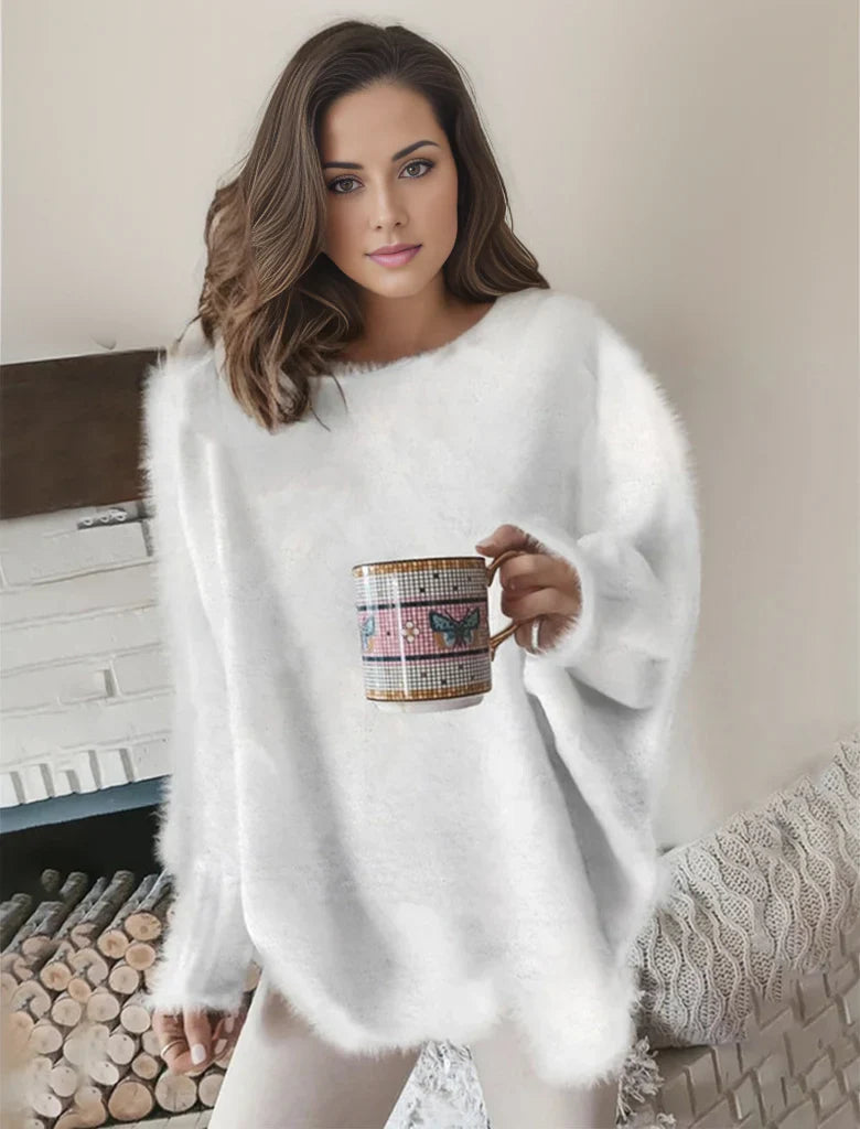 WW | Weicher Langarm Pullover Mit Rundhalsausschnitt