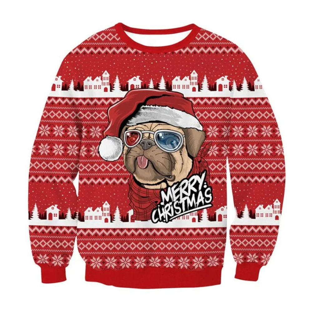 WW | Weihnachtspullover Lustiges Design, Unisex, Langarm Sweatshirt