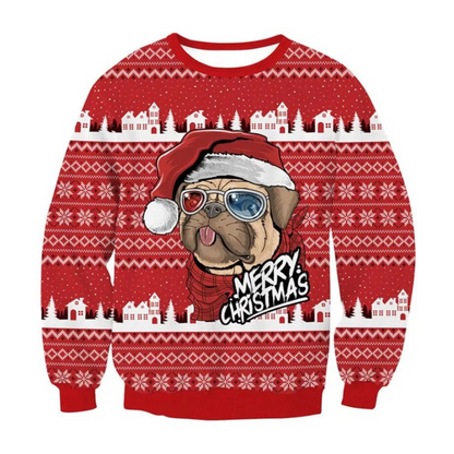 WW | Weihnachtspullover Lustiges Design, Unisex, Langarm Sweatshirt
