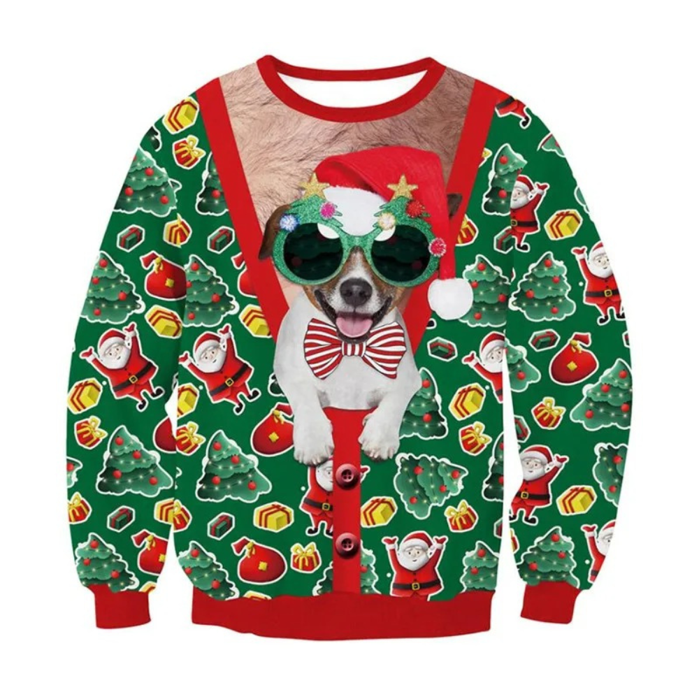 WW | Weihnachtspullover Lustiges Design, Unisex, Langarm Sweatshirt