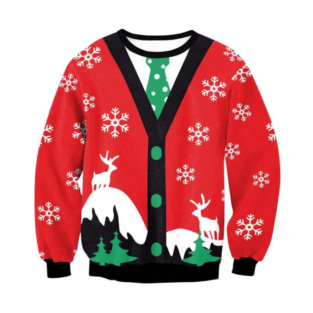 WW | Weihnachtspullover Lustiges Design, Unisex, Langarm Sweatshirt