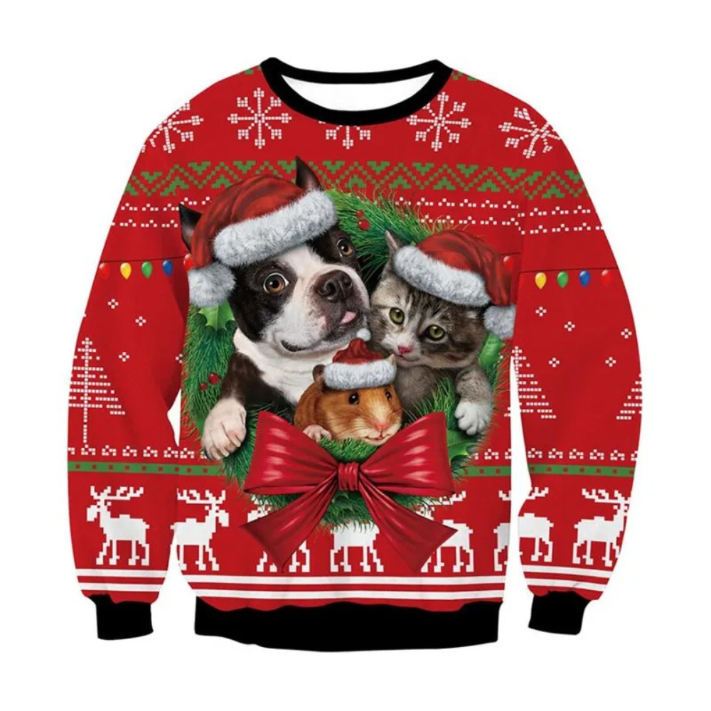 WW | Weihnachtspullover Lustiges Design, Unisex, Langarm Sweatshirt
