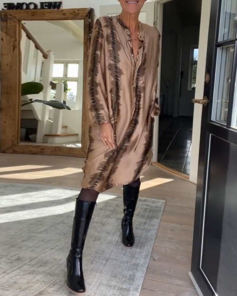 Merche Kleid mit langen Ärmeln und Druck