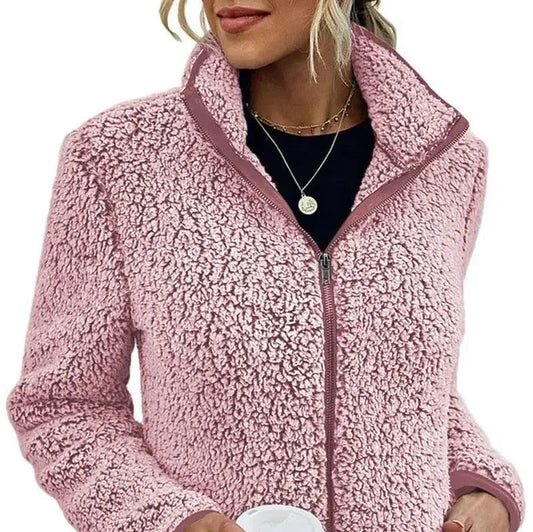 WW | Warme Langärmelig Vlies Jacke Mit Taschen