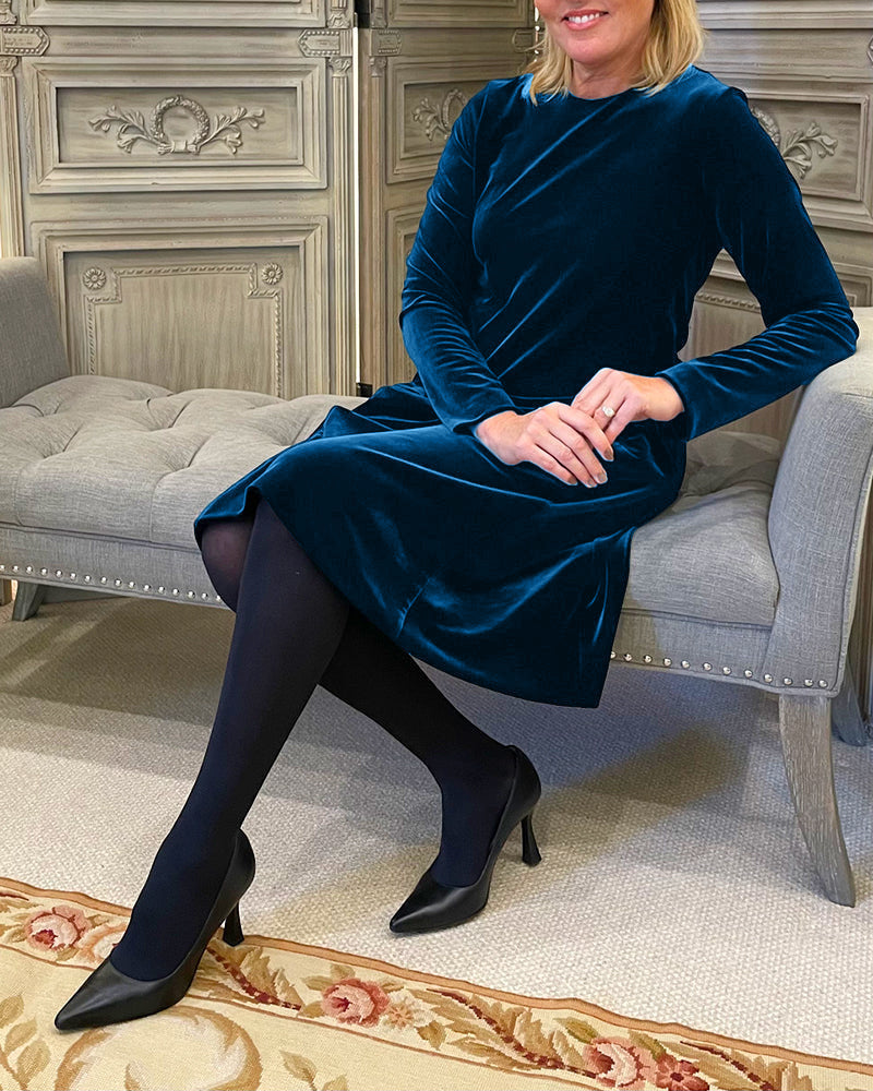 Merche - Midikleid - Weicher Pullover - Unifarben - Winter