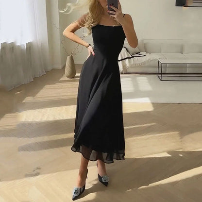– Damenmode, elegante, ärmellose, einfarbige Kleider