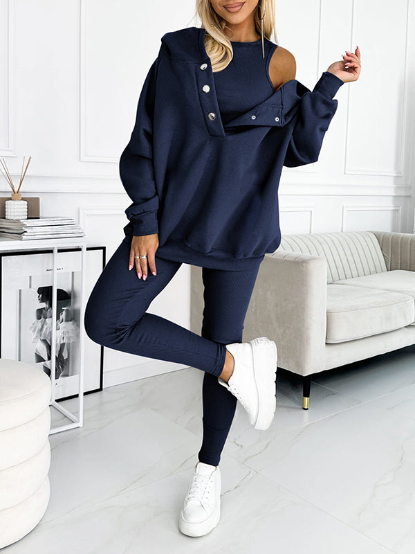 Merche Entspannter und gemütlicher Sweatshirt-Anzug mit Kapuze