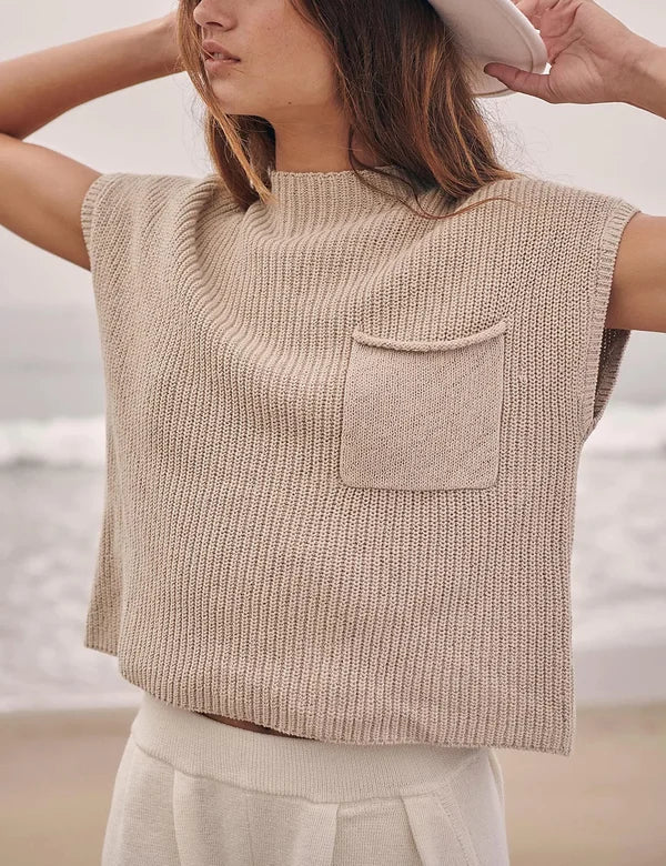 Merche Sommerset aus Strickoberteil und -hose in unifarbenem Stil