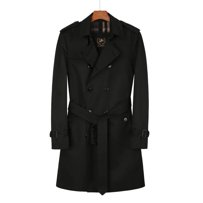 WW | Wasserabweisende Mantel Jacke Herren Klassischer Trenchcoat Mit Gürtel