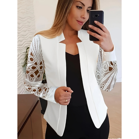 WW | Weiße Slim Fit Kurze Damen Blazer