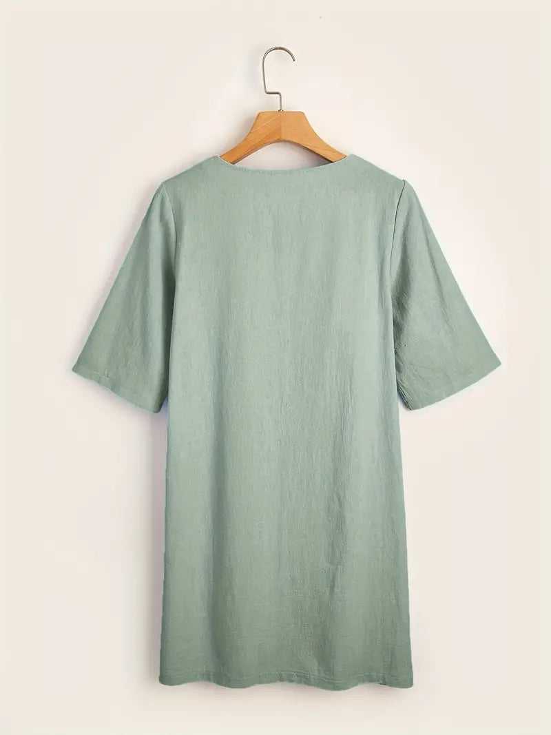 – lässiges kleid mit 3/4-armeln
