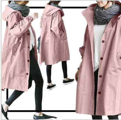 WW | Wasserdichter Trenchcoat Mit Kapuze