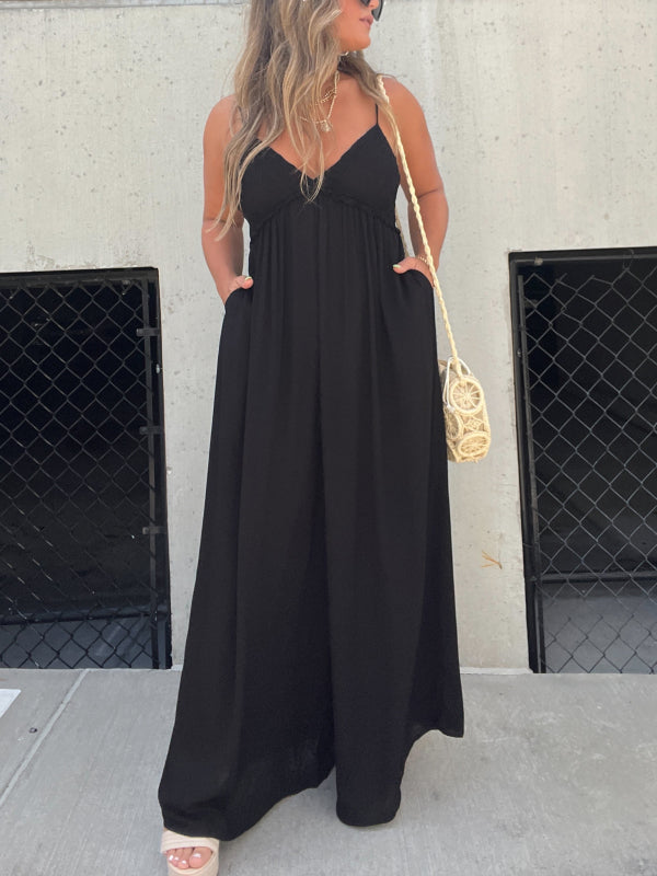 Merche schlichter Jumpsuit mit einfarbigem Stil