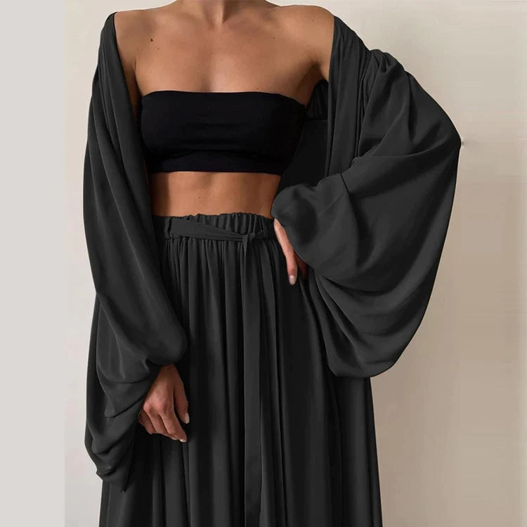 Merche und bequemes Set mit Weste und Hose