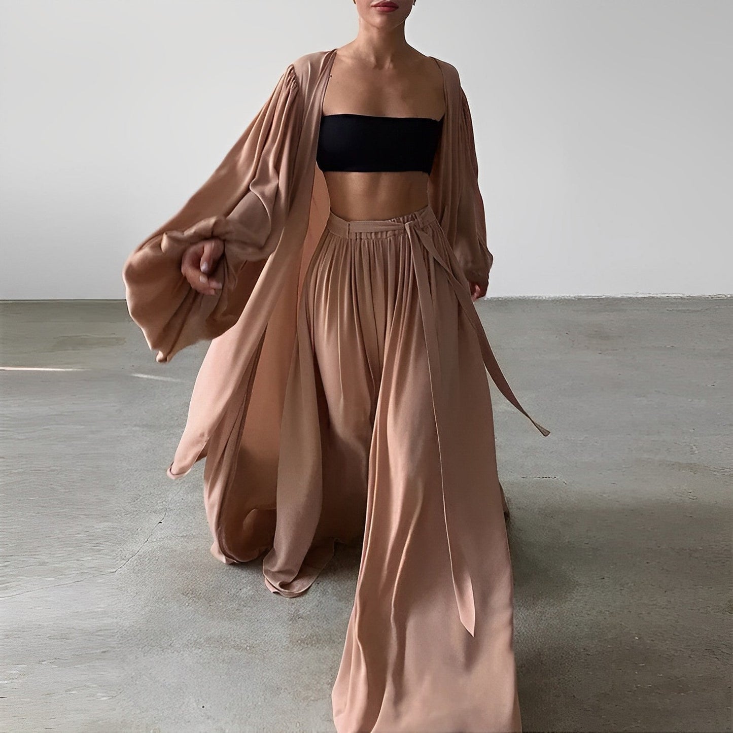 Merche und bequemes Set mit Weste und Hose
