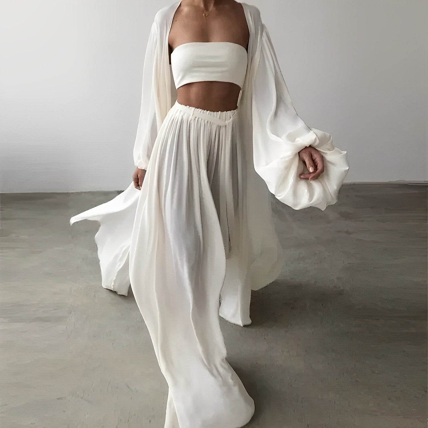 Merche und bequemes Set mit Weste und Hose