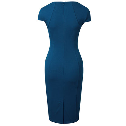 Bodycon-Kleid mit Eckigem Ausschnitt