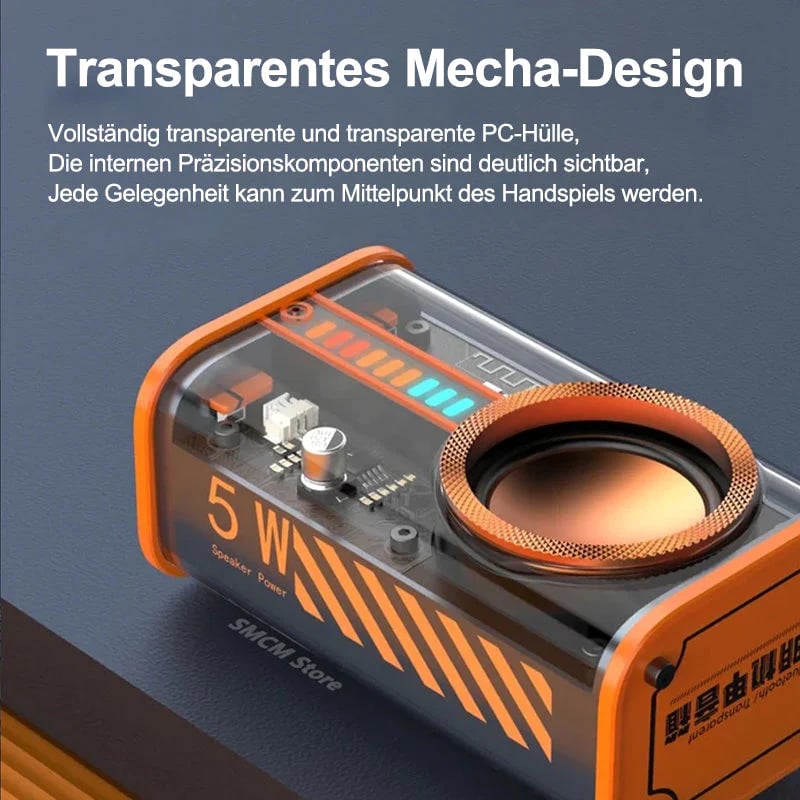 Sonalux™ - Transparenter kabelloser Mecha-Bluetooth-Lautsprecher