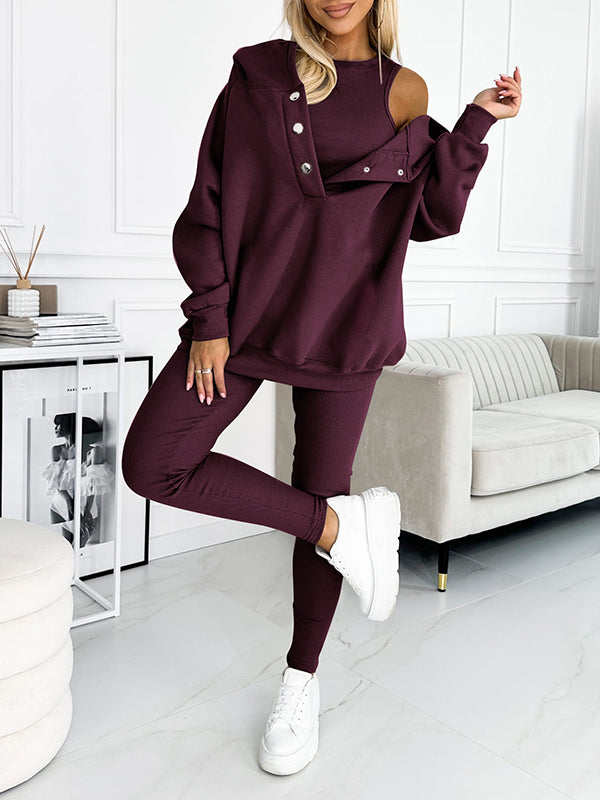 Merche Entspannter und gemütlicher Sweatshirt-Anzug mit Kapuze