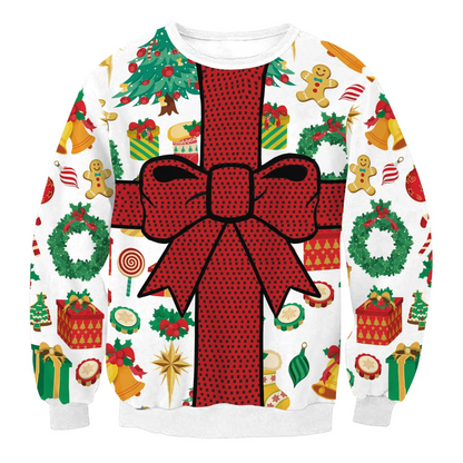 WW | Weihnachtspullover Lustiges Design, Unisex, Langarm Sweatshirt