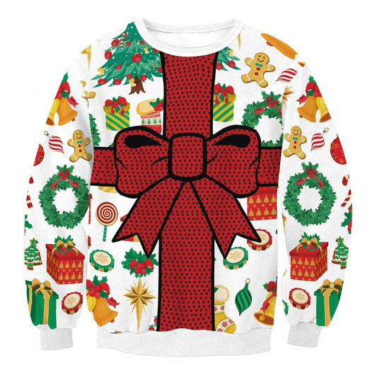 WW | Weihnachtspullover Lustiges Design, Unisex, Langarm Sweatshirt
