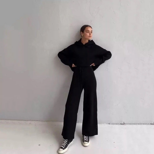 WW | Zweiteiler Gemütliches Strick Outfit Für Damen, Perfekt Für Freizeit Looks