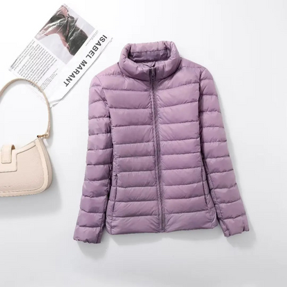 WW | Weiße Leichte Schlanke Bequeme Gepolsterte Jacke