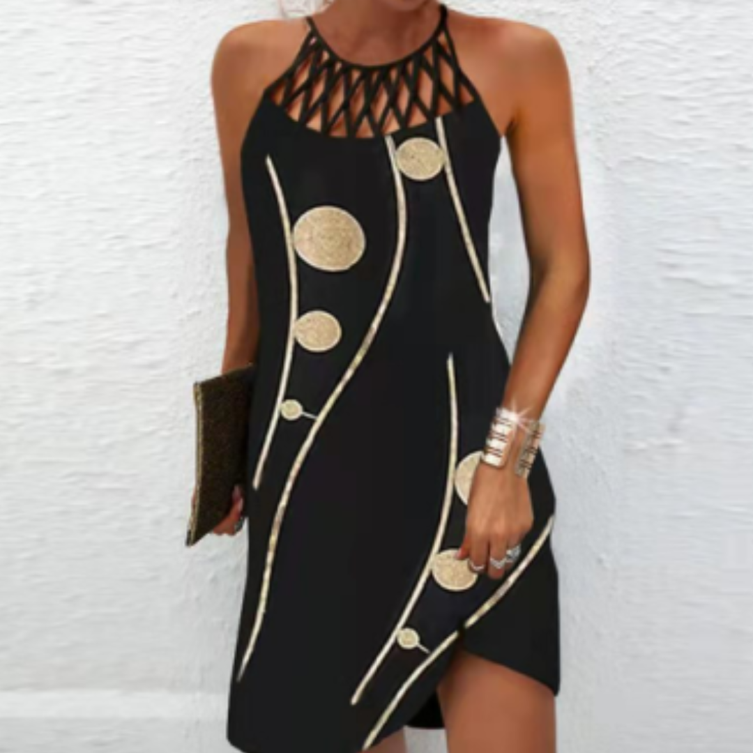 Elegantes Print Damen Kleid
