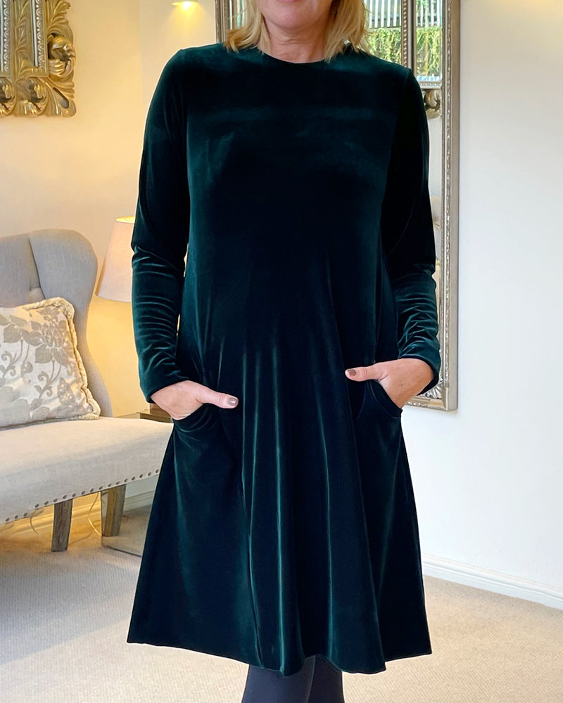 Merche - Midikleid - Weicher Pullover - Unifarben - Winter