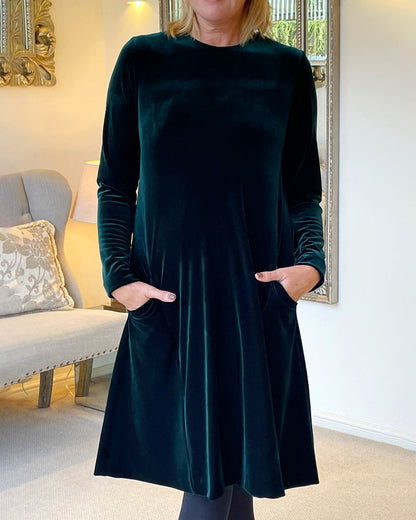 Merche - Midikleid - Weicher Pullover - Unifarben - Winter