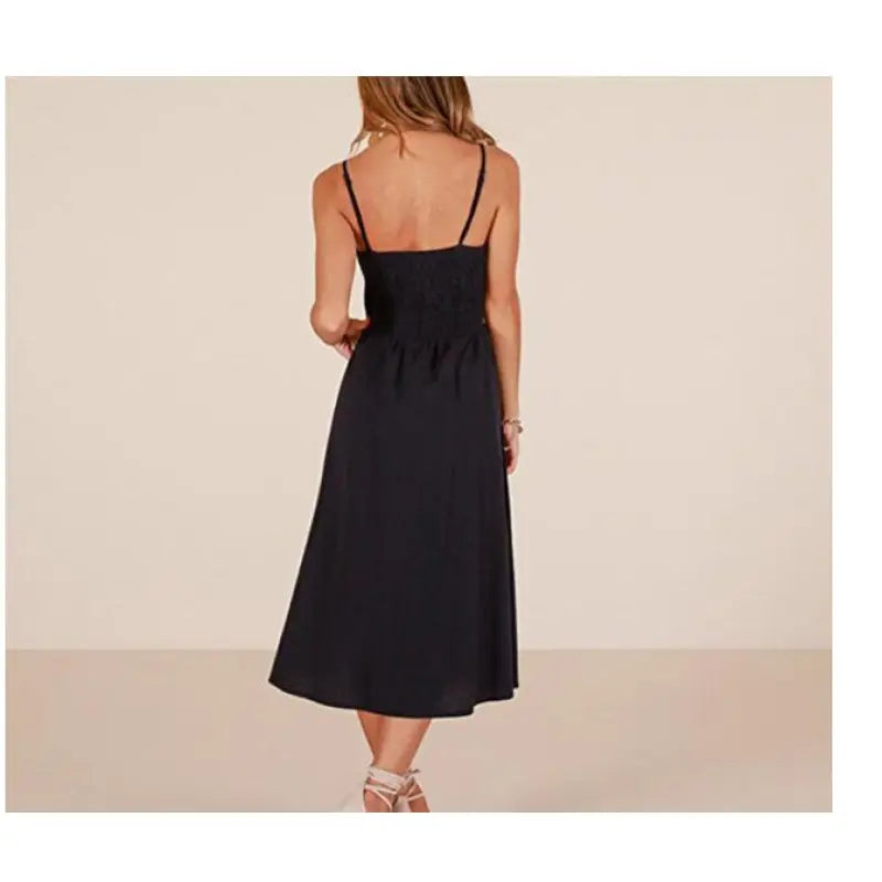 Maxikleid - weißer Denim