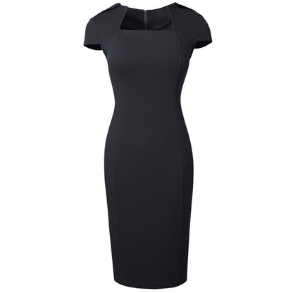 Bodycon-Kleid mit Eckigem Ausschnitt