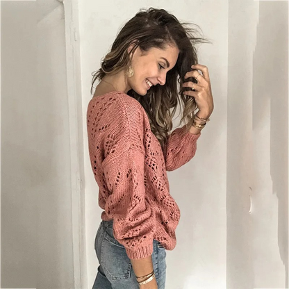 WW | Wollstrickjacke Damen Mit V-ausschnitt Und Lochmuster, Knopfleiste