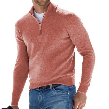 WW | Zeitloser Pullover Mit Reißverschluss Herren Weich & Bequem
