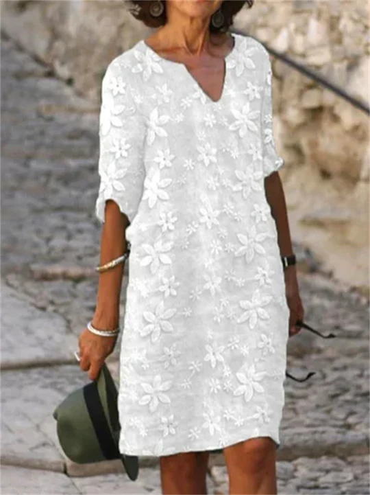 Merche | Sommerkleider Aus Baumwolle und Leinen Mit Blumenmuster
