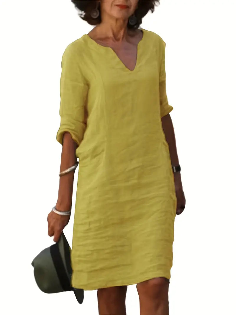 – lässiges kleid mit 3/4-armeln