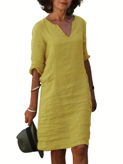 – lässiges kleid mit 3/4-armeln