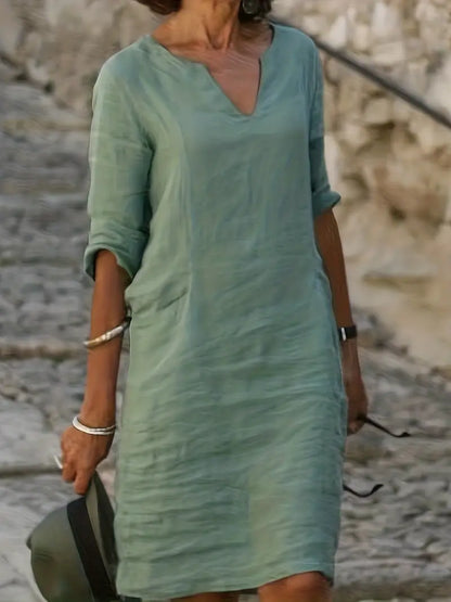 – lässiges kleid mit 3/4-armeln
